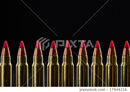 Top croped cartridges ranked with red tip Top croped cartridges ranked with red tip 17944116