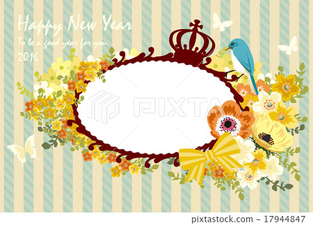 Flowers and birds with frame picture / attachment Flowers and birds with frame picture / attachment 17944847