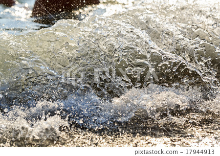 Tidal bore. Sea surf . Vacation at sea. 17944913