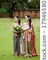 Couple thai woman  traditional dress. 17946580