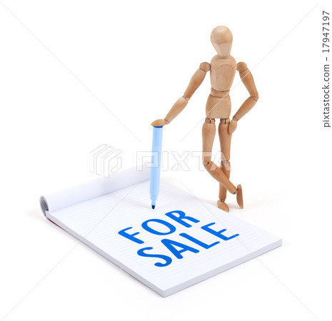 Wooden mannequin writing - For sale 17947197