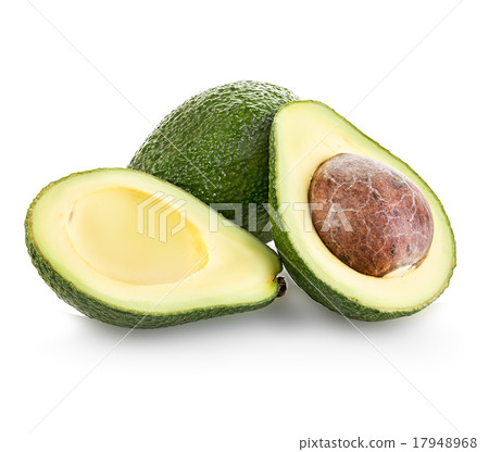 Fresh avocado isolated on white 17948968