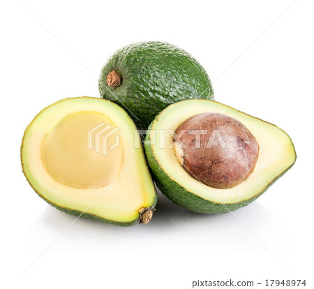 Fresh avocado isolated on white 17948974