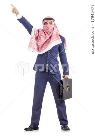 Arab businessman isolated on white 17949478