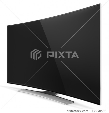 UHD Smart Tv with Curved Screen on White 17950598