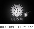 Bdsm sign printed on textile texture 17950738