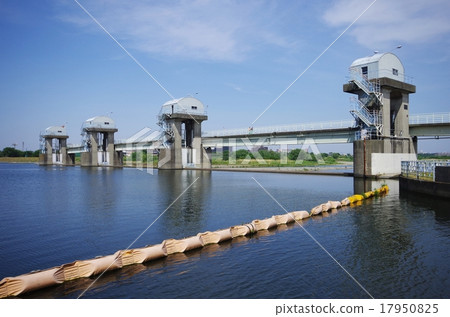多摩河的浮標和水閘 17950825