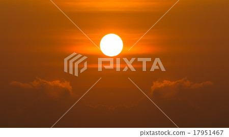 Sunrise over clouds with bright yellow sun Sunrise over clouds with bright yellow sun 17951467