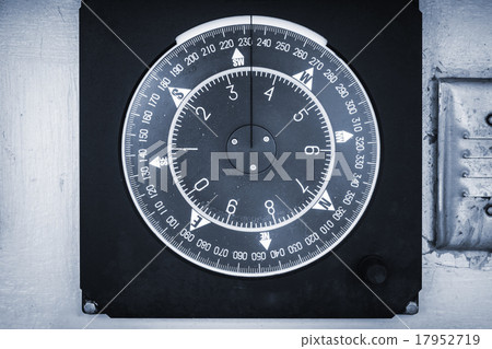 Nautical compass deal on a yacht control panel Nautical compass deal on a yacht control panel 17952719