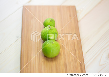 Three lemons on wooden cutting boards. Three lemons on wooden cutting boards. 17953837