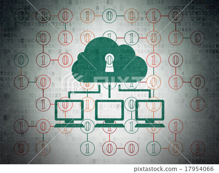 Cloud technology concept: Cloud Network on Digital 17954066