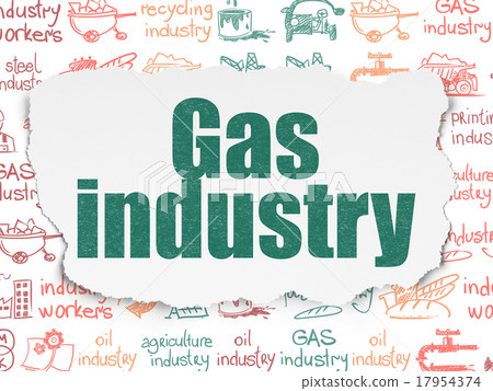 Manufacuring concept: Gas Industry on Torn Paper Manufacuring concept: Gas Industry on Torn Paper 17954374