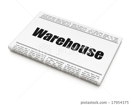 Industry concept: newspaper headline Warehouse 17954375
