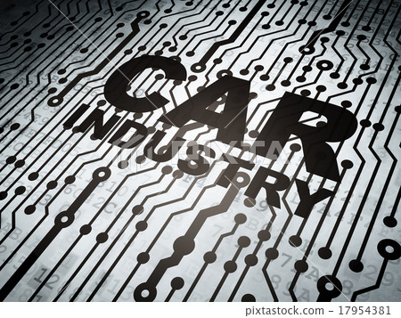 Industry concept: circuit board with Car Industry Industry concept: circuit board with Car Industry 17954381