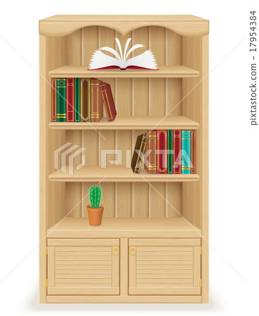bookcase furniture made of wood vector bookcase furniture made of wood vector 17954384
