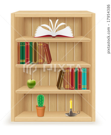 bookshelf furniture made of wood vector 17954386