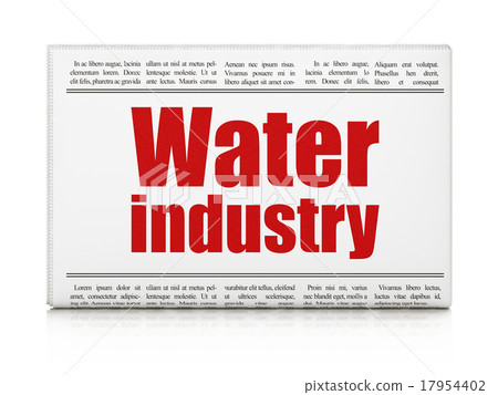 Manufacuring concept: newspaper headline Water 17954402