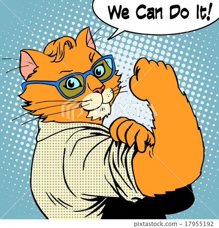 Cat success we can do it Cat success we can do it 17955192