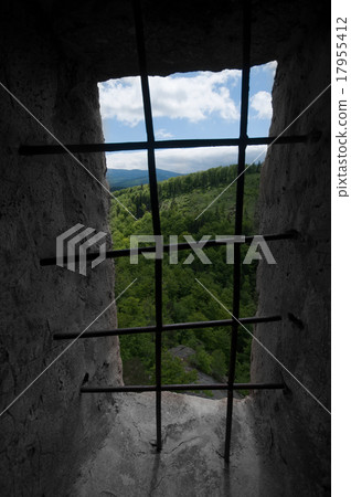 prison theme with panoramic view outside prison theme with panoramic view outside 17955412