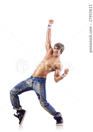 Dancer dancing dances isolated on white 17955611