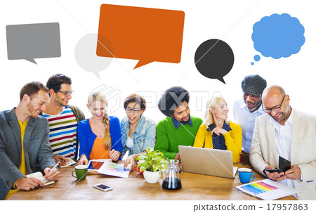 Diversity People Discussion Brainstorming Speech Bubble Concept 17957863