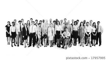 Large Group Business People Teamwork Collaboration Concept 17957995