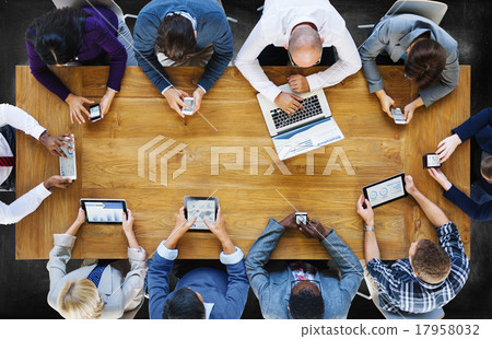 Communication Connection Digital Devices Technology Concept 17958032