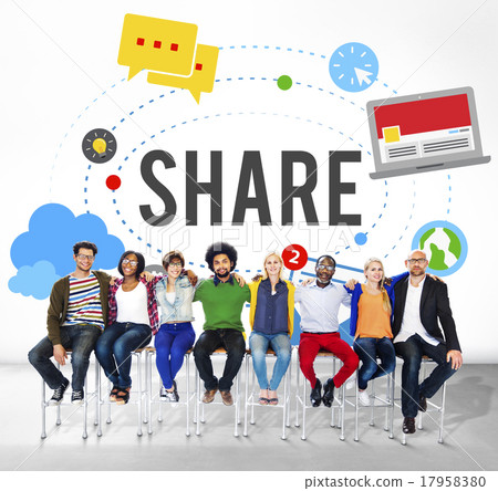 Share Sharing Connection Social Networking Concept Share Sharing Connection Social Networking Concept 17958380