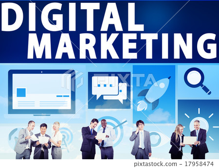 Digital Marketing Commerce Campaign Promotion Concept Digital Marketing Commerce Campaign Promotion Concept 17958474