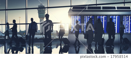 Business People Airport Terminal Travel Departure Concept 17958514