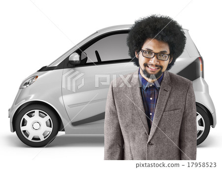 Eco Car Vehicle Transportation 3D Illustration Concept 17958523