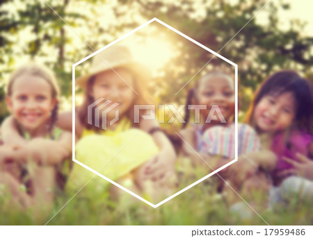 Hexagon Frame Holiday Summer Vacation Copy Space Concept 17959486