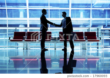 Stock Photo: Businessmen Talking Business Airport Deal Concept