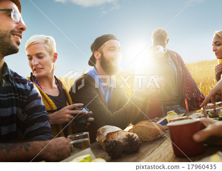 Diverse People Friends Hanging Out Happiness Concept 17960435