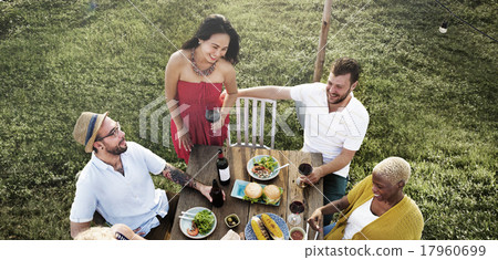 Diverse People Luncheon Outdoors Food Concept Diverse People Luncheon Outdoors Food Concept 17960699