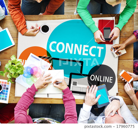 Connect Network Integrated Online Web Concept Connect Network Integrated Online Web Concept 17960775