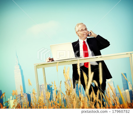 Businessman Relaxation Freedom Happiness Getaway Concept Businessman Relaxation Freedom Happiness Getaway Concept 17960782