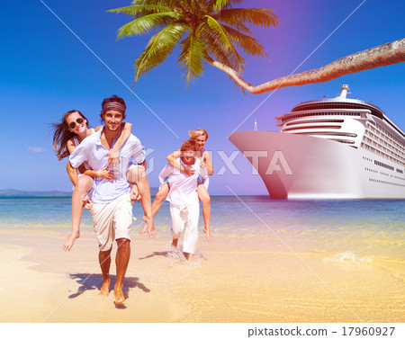 Summer Couple Island Beach Cruise Ship Concept 17960927