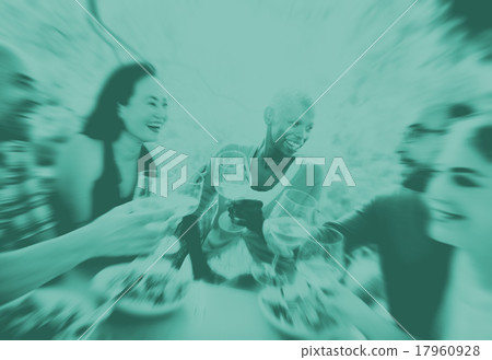 Friends Drinking Lunch Outdoors Party 17960928