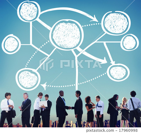 Connection Global Communications Corporate Networking Concept Connection Global Communications Corporate Networking Concept 17960998