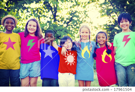 Children Friendship Bonding Happiness Outdoors Concept 17961504