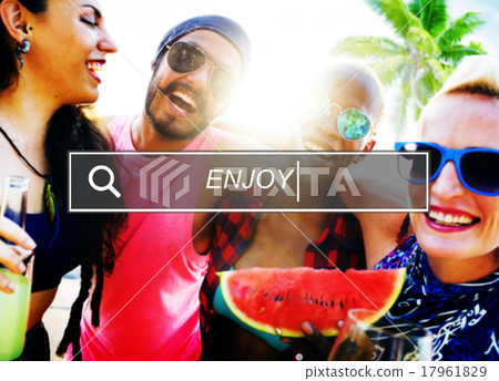 Enjoy Beach Summer Happiness Searching Box Concept 17961829