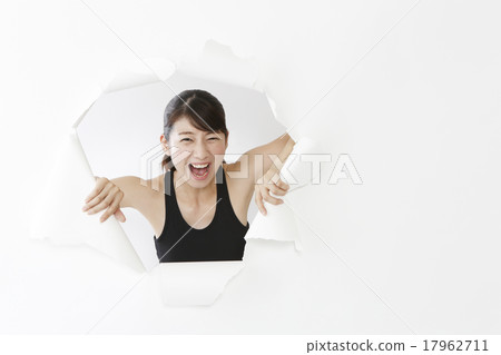 A woman flying out 17962711