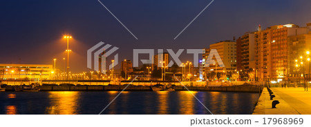 port side at Algeciras in night 17968969