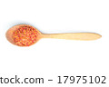 Aromatic saffron spice on wooden spoon 17975102