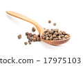 Aromatic allspice in wooden spoon 17975103