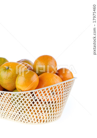 orange fruit in basket on white background orange fruit in basket on white background 17975460