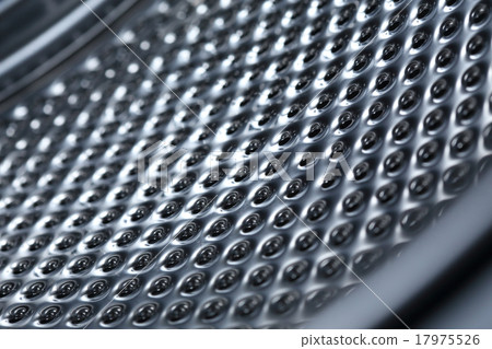closeup of washing machine, abstract metallic closeup of washing machine, abstract metallic 17975526