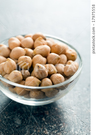 uncooked chickpeas in bowl uncooked chickpeas in bowl 17975558