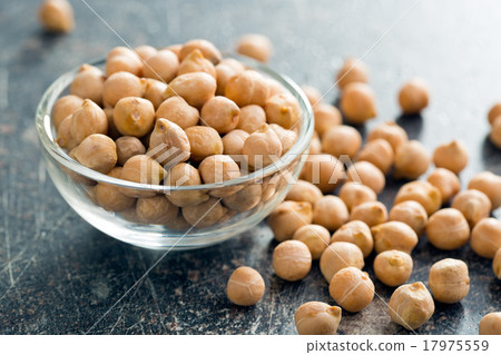 uncooked chickpeas in bowl uncooked chickpeas in bowl 17975559